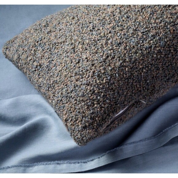Textured Boucle Lumbar Decorative Throw Pillow Dark Gray - Casaluna NEW - Picture 7 of 9